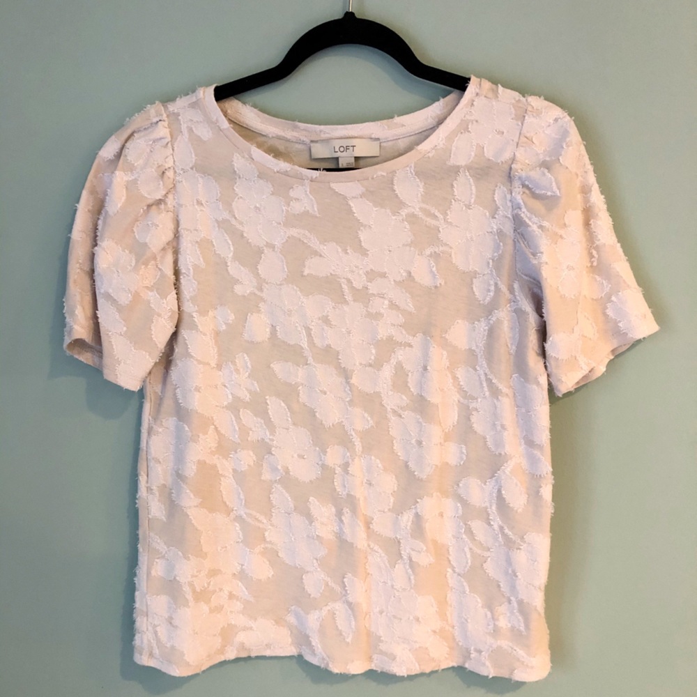 LOFT Short Sleeve Woven Top